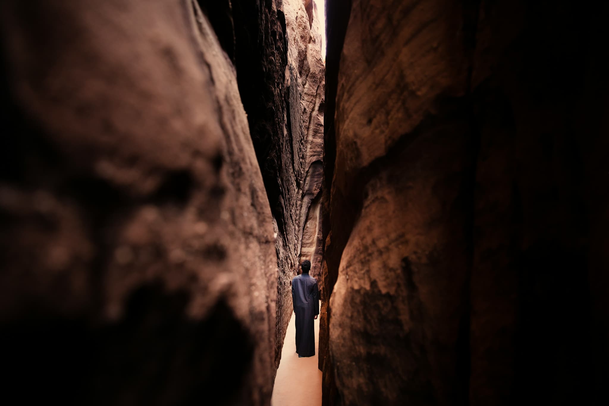 Slot canyon in the Hisma Desert